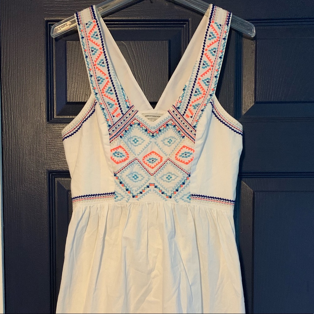 Aztec embroidered dress